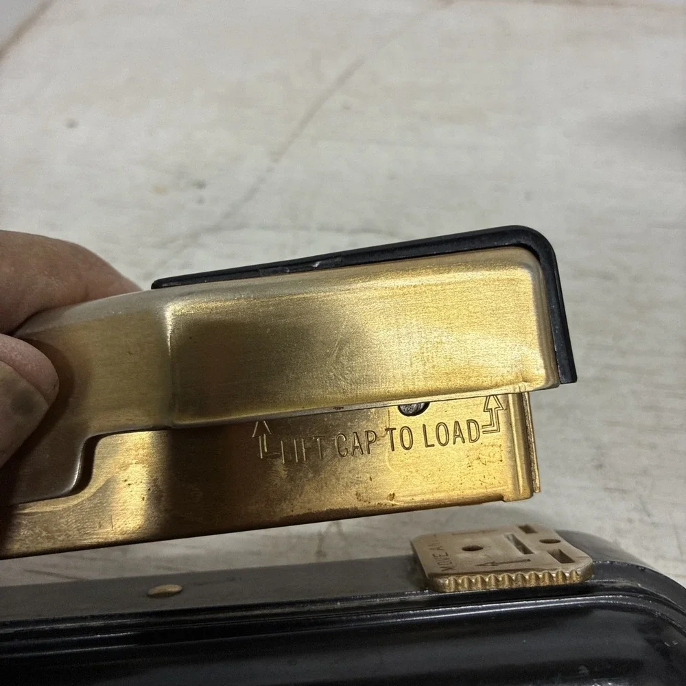 Vtg Rare swingline stapler vintage black and gold Totally Functions